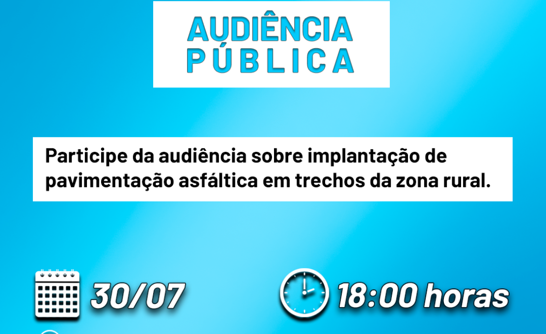 Audiência Pública Asfalto Rural