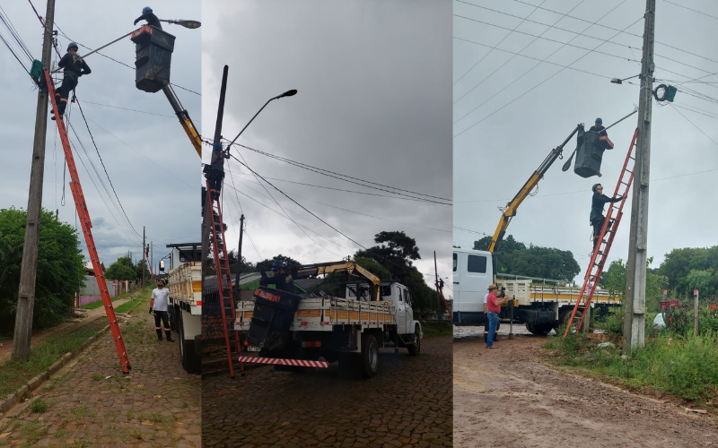 Cel. Domingos Soares está modernizando a iluminação pública