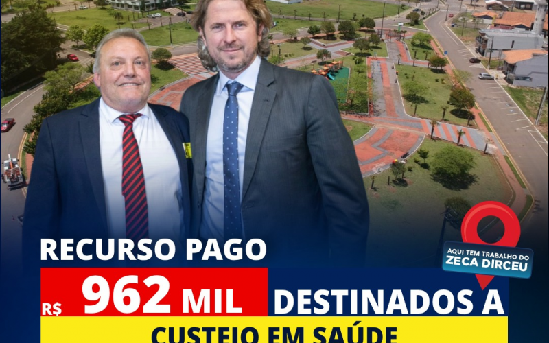 Zeca Dirceu viabiliza aproximadamente R$ 1 milhão para a Saúde de CDS
